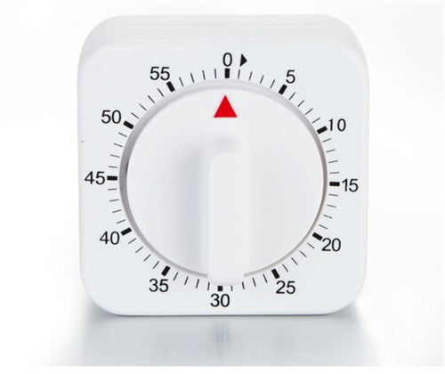 60 Minutes Kitchen Timer Count Down Alarm Reminder White Square Mechanical Timer for Kitchen